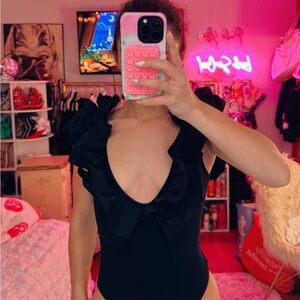 Zara Elegant Black Bodysuit